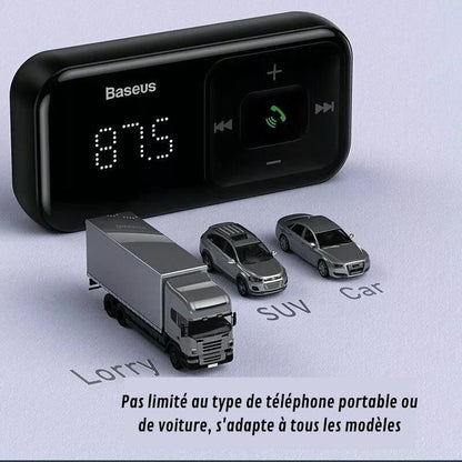 Kit de chargeur de voiture USB 3,1 A avec émetteur FM sans fil et récepteur Bluetooth 5.0