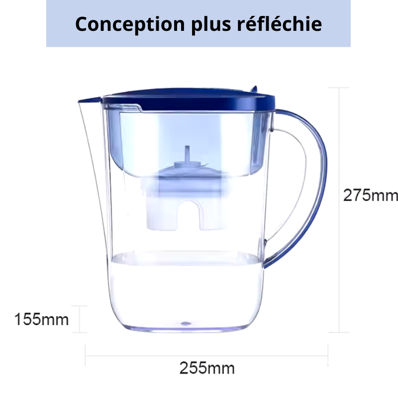 Carafe Filtrante Alcaline 3,5L avec Filtre Actif