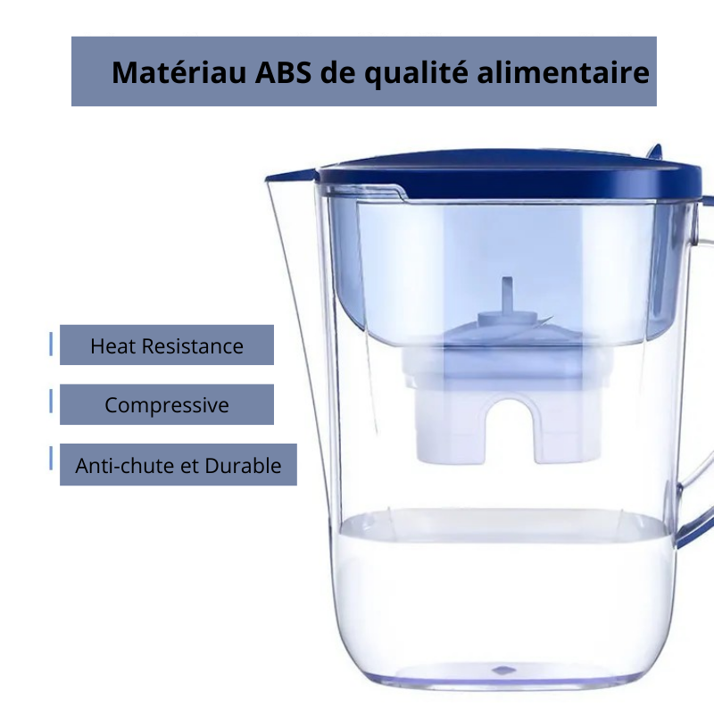 Carafe Filtrante Alcaline 3,5L avec Filtre Actif